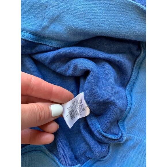 $98 Wildfox Essential V Neck Pullover Jumper Blue Stripe Long Sleeve Casual L - Picture 6 of 10